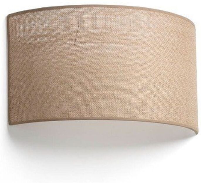 Faro Otton Horizontale runde Jute-Wandleuchte 2L