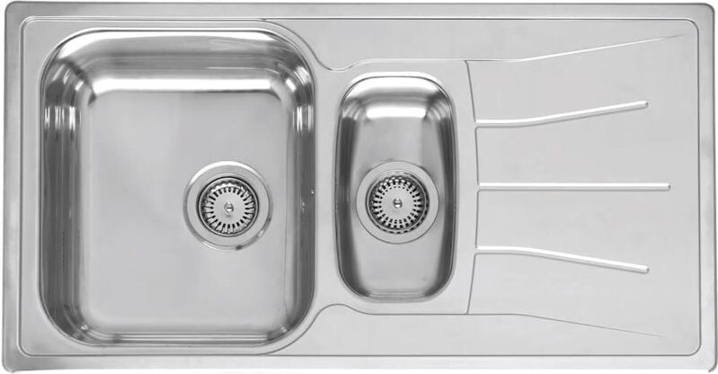 Reginox Einbauspüle Diplomat 1,5 R ECOkg OKG Edelstahl - Spüle mit Restebecken