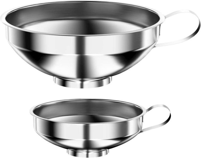 Stück Weithalstrichter, Marmeladentrichter, Edelstahl-Marmeladentrichter für Flüssigkeiten, Öle, Pulver, Bohnen