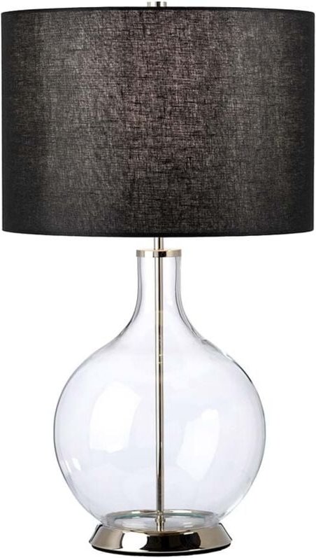 Orb Tischlampe mit rundem Schirm aus poliertem Nickel - Elstead