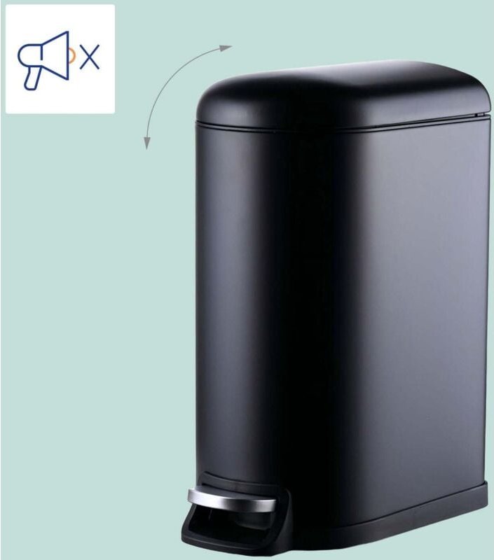 10 liter treteimer aus metall - mit soft close mechanismus und herausnehmbarem eimer