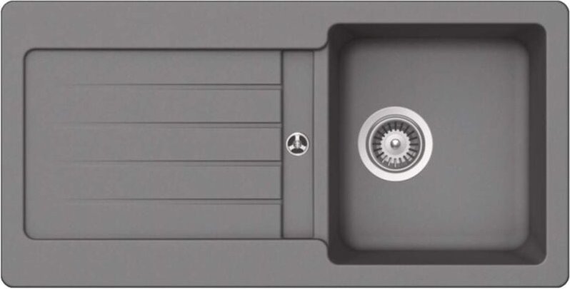 Schock - Typos - Granitspüle, 86x44 cm, mit Ablaufbedienung, Croma TYPD100SAGCR