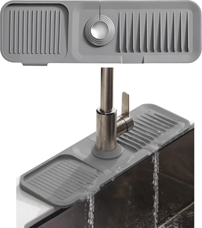 Silikon-Wasserhahnmatte, Wasserhahn-Spritzfänger, Silikon-Wasserhahn-Pads, Wasserhahn-Trocknungsmatte, Wasser-Trocknungs...