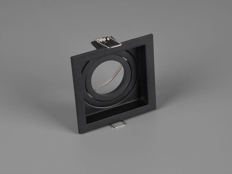Trio Leuchten - Eckiger led Deckeneinbaustrahler Schwarz matt, schwenkbar 9,2 x 9,2cm