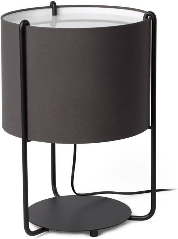 Faro drum - Tischlampen Zylindrische Tischlampe Grau, E27