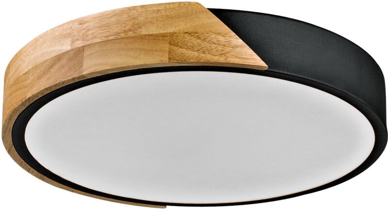 NASTRO LED-Deckenleuchte Schwarz Holz ITALUX PLF-13186-BK-WO