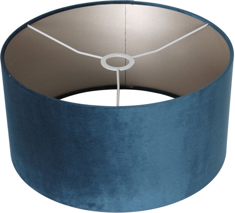 Steinhauer - lampenschirm - Shade - blau - veloursstoff - ø 40cm