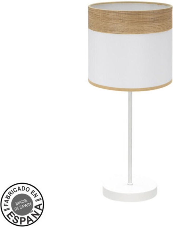 Cloe Tischleuchte 1xe14 weiß/weiß-helles Holz 42x18x18 cm