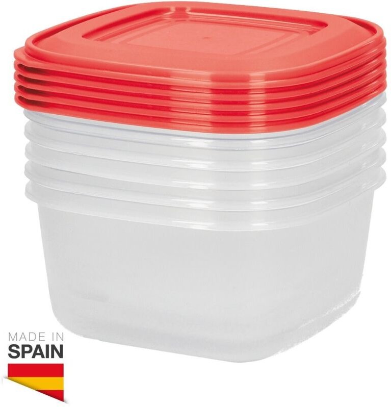 Packung mit 5 luftdichten Kunststoffbehältern 0,6 l