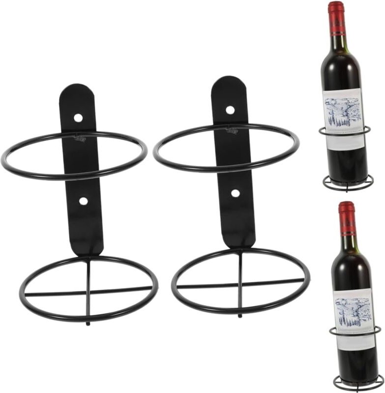 2-teiliges Wand-Weinregal-Set, Weinflaschenhalter, Wand-Weinregal, Flaschenhalter