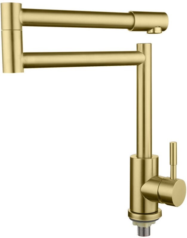 Klappbarer Küchenarmatur aus Edelstahl 304, 360° drehbar, kompaktes Design Erhältlich in 4 Farben, Gold