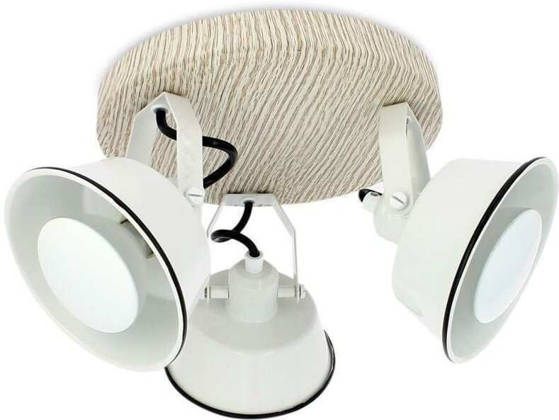 RIDLEY 3 White Heads Deckenleuchte mit warmweißer LED-Lampe GU10