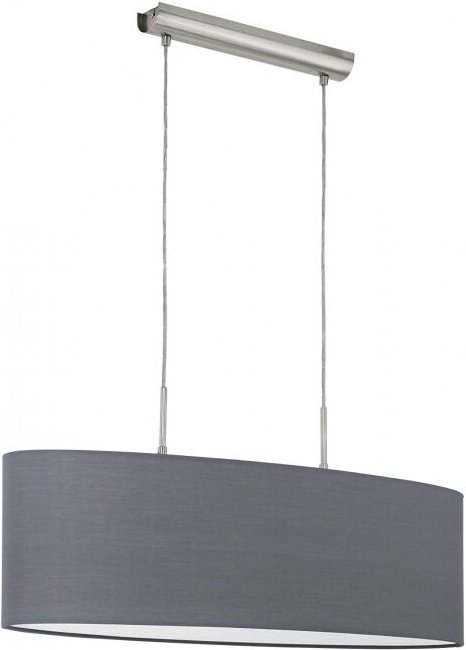 Eglo - Hängeleuchte 75x22x110 cm grau und nickel matt mit Draht Pasteri