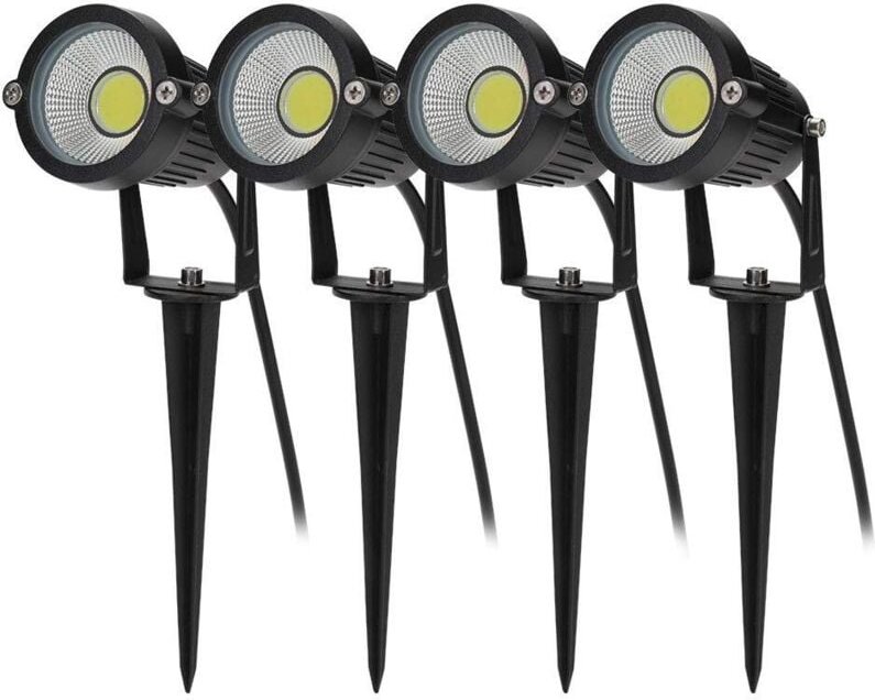 Thumbnail - 4 Stück Outdoor-Erdspießbeleuchtung COB 5W 220V IP65 Wasserdichter verstellbarer Scheinwerfer LED-Gartenlampe Beleuchtun...
