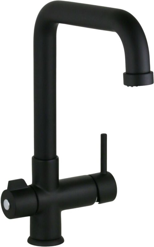 Pollini Acqua Design - Separater 3-Wege-Spülbeckenmischer in mattschwarzer Farbe Pollini 3300ANEROOPACO matt-schwarz