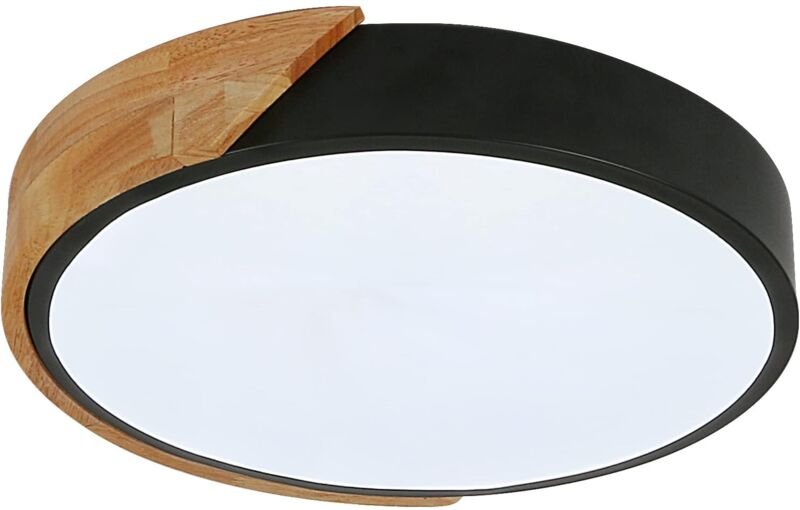 Comely - Moderne led Deckenleuchte Rundholz 24W 2400LM, Kaltweiß 6500K, Macaron-Design, Beleuchtung für Schlafzimmer Küc...