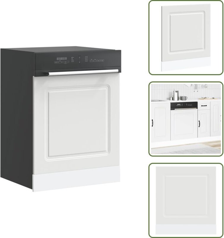 The Living Store Geschirrspülerblende Kalmar Weiß 60x1,5x67 cm Holzwerkstoff - Holzwerkstoff