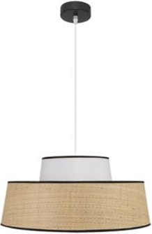 Fabrilamp - Weiß/naturfarbene Hängeleuchte Modell jia de 1luz