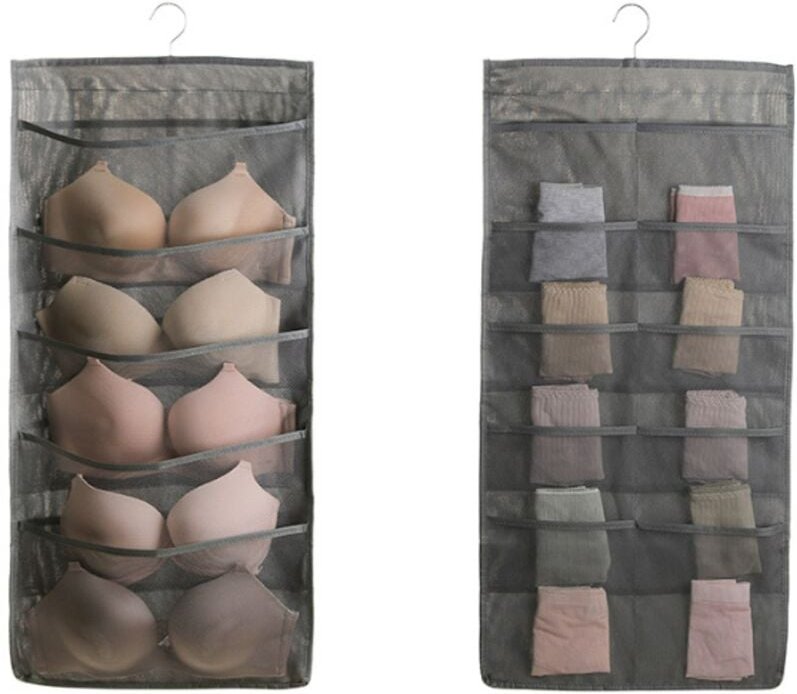 Stück 15-Gitter-Aufbewahrungsbeutel für Unterwäsche zum Aufhängen im Wohnheim, zum Aufhängen von Studenten, zum Aufhänge...