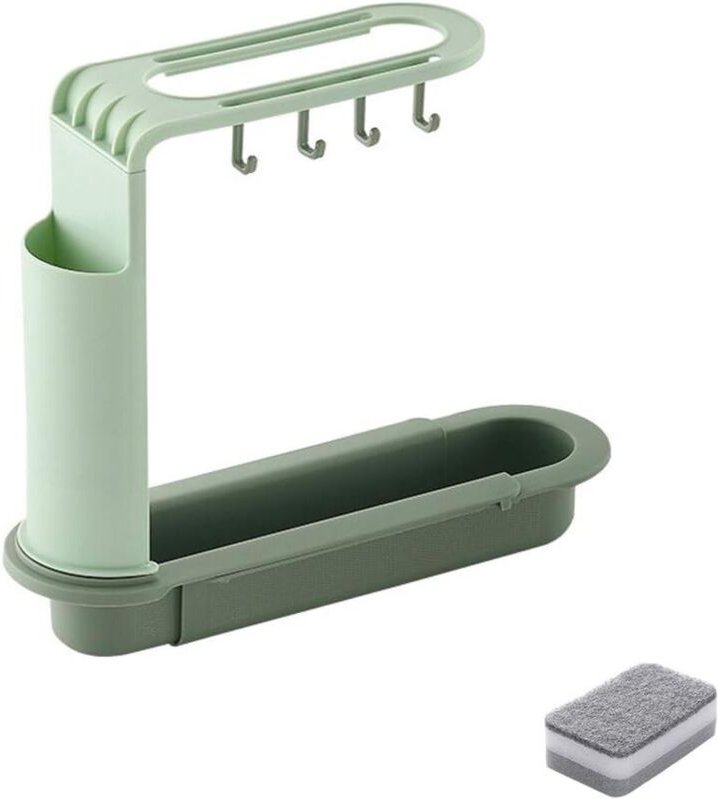 Memkey - Teleskop-Aufbewahrungsregal für die Spüle, verstellbares Abflussregal, Abflusskorb für die Küchenspüle mit Rein...