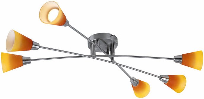 Decken Leuchte Wohnzimmer Lampe Strahler Spot Beleuchtung Globo Dono 57801-6D