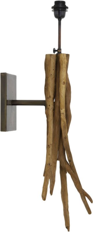 Wandleuchte - Bluma - braun - holz - einzelne - Light&living