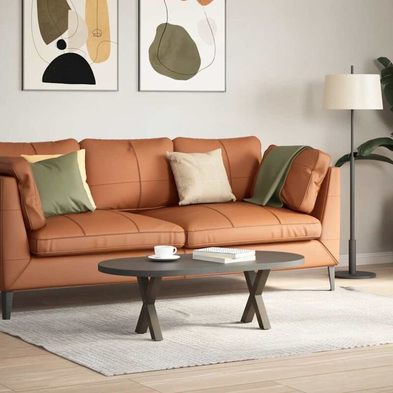 Maison Exclusive - Couchtischbeine X-Form 2 Stk. Naturstahl 37x(3