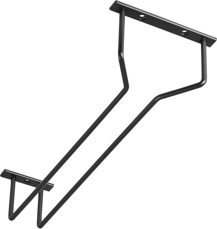 Gläserhalter für 1 Glasreihe 120 x 355 x 70 mm schwarz Halter für Weingläser Sektgläser Biergläser Weinglashalter von SO...