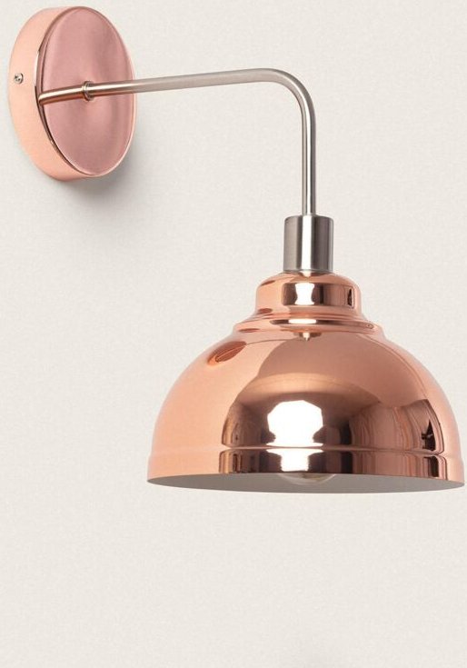 Efectoled - Wandleuchte aus Metall 1 Strahler Saloon für E14-Glühbirne Messing