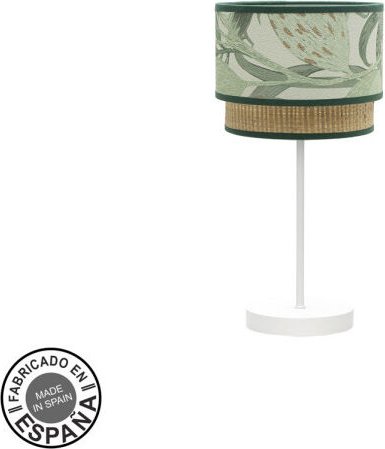 Tischleuchte de Peq. Congo 1xe14 Weiß/natur-grün - Fabrilamp