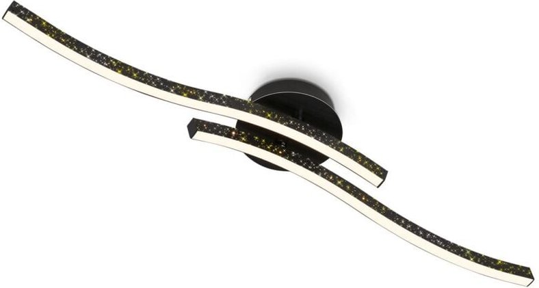 Brilo - ner Leuchten rey - Wand-& Deckenleuchte - 3718025 - Glitzereffekt durch Laserlochoptik - 12W 1400 lm - Warmweiß ...