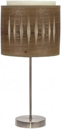 Tischlampe 1Light Modell Alexandra klein Dunkles Leder/Holz fabrilamp