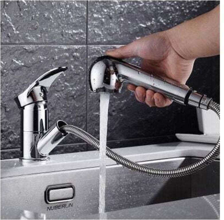 Ausziehbare Mischbatterie für Badezimmer, multifunktionale 360-Grad-Mischbatterie mit zwei Betriebsmodi