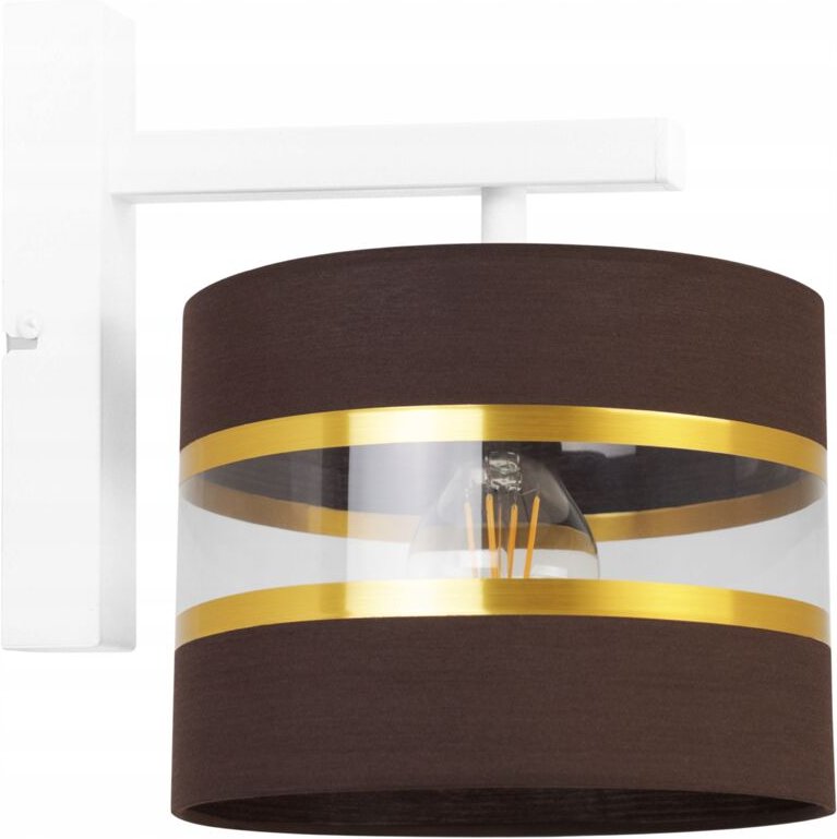 Wandleuchte, quadratische Lampe, eleganter goldener Lampenschirm, 20 cm