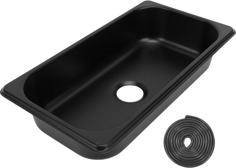 Acouto 304 Edelstahl-Spülbecken für Wohnmobile, 12,8 x 6,93 x 2,56 Zoll, integriertes Handwaschbecken mit 40-mm-Ablauf f...