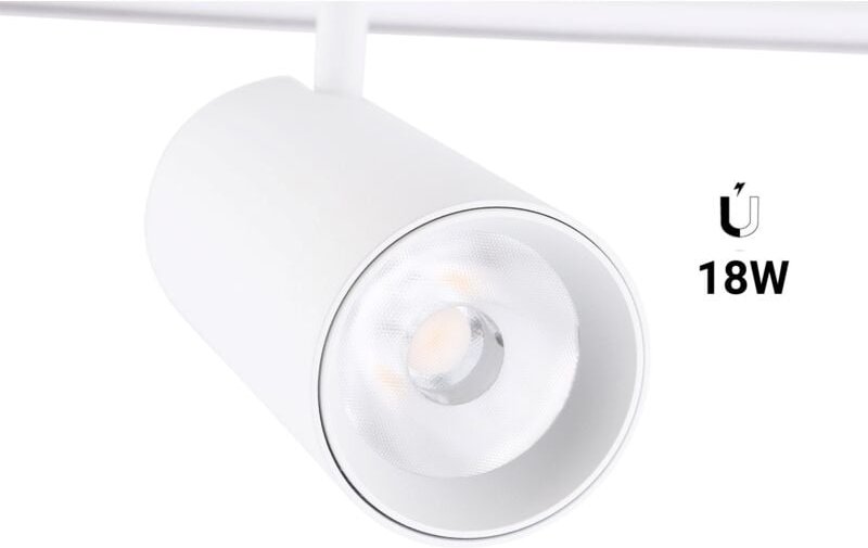 Thumbnail - LED-Schienenstrahler für Magnetschiene 48V - 18W - Weiß