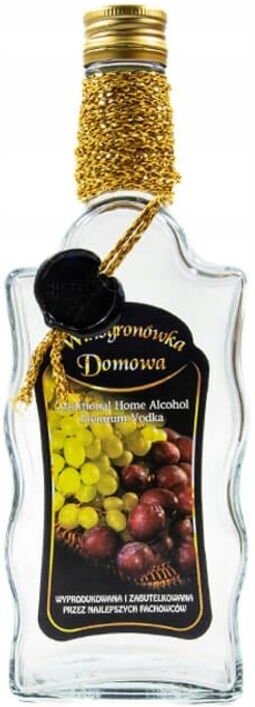 Flasche mit Wellenmuster verziert, 500 ml hausgemachter Traubenessig