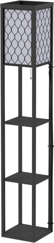 Stehlampe Wohnzimmer mit Regal, Stehleuchte Standleuchte mit E27 Fassung für Wohnzimmer Schlafzimmer, exkl. Glühbirne - ...