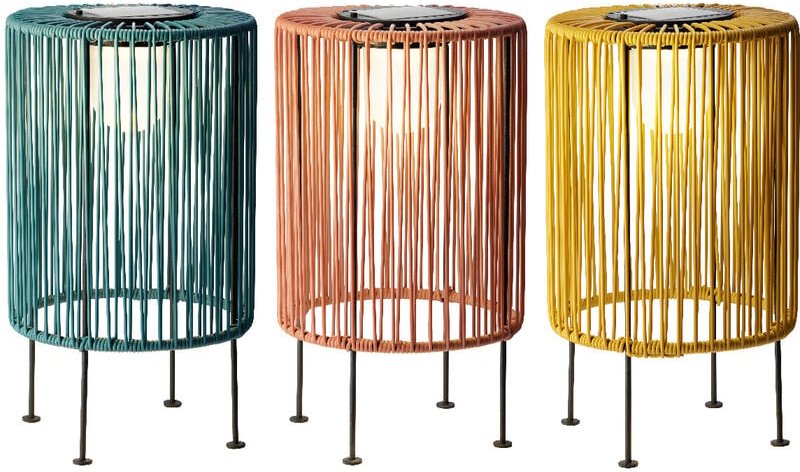 Tisch-Solarlampe aus Eisen