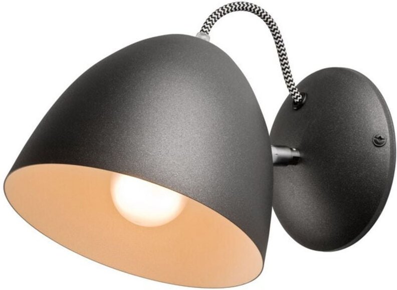 Lamkur Livia Dome Wandleuchte Graphit, 1x E27