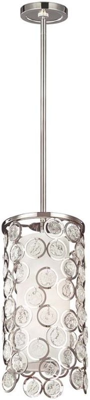 Pendellampe Deckenleuchte Hängelampe Glas Nickel d 17,8 cm Wohnzimmerleuchte