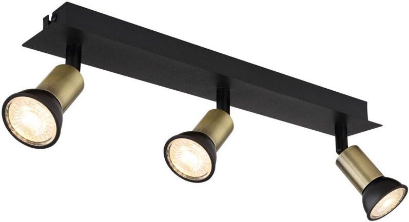 Thumbnail - Globo - Deckenleuchte Strahler Spotleuchte verstellbar Schlafzimmerleuchte schwarz gold