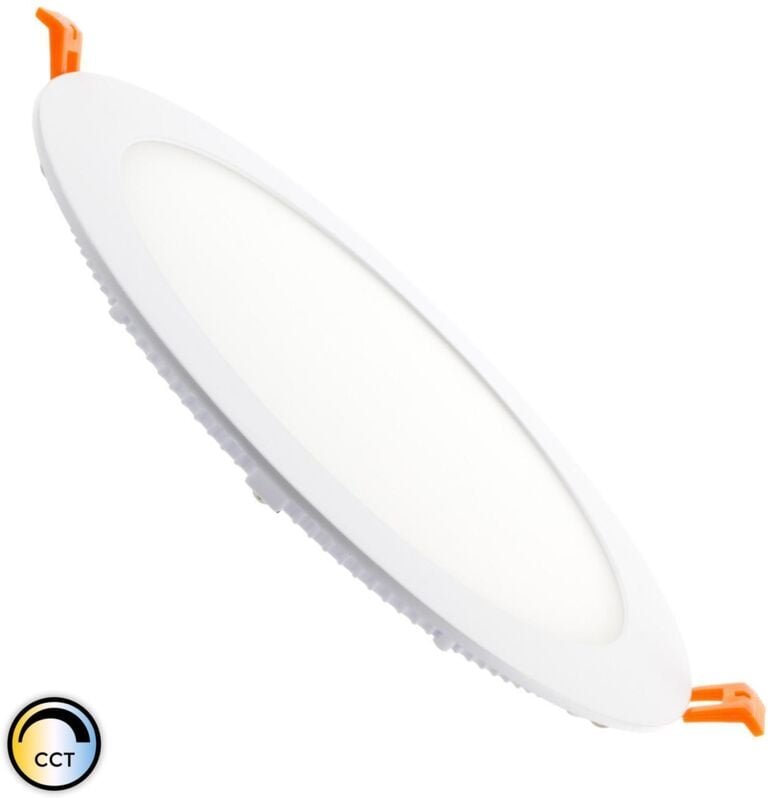 Efectoled - led Einbaustrahler flach 18W Rund SwitchCCT Ausschnitt Ø205 mm kompatibel mit Fernbedienung rf V2 Wählbar (W...