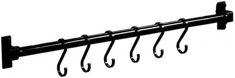 Küchenaufbewahrungszubehör, Haken, Utensilienhalter, Handtuchhalter, bohrfreie Montage, Aluminium, 6 Haken - RAPANDA