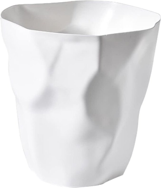 Abfalleimer aus Kunststoff, für Büro und Schlafzimmer, umweltfreundlich (weiß)