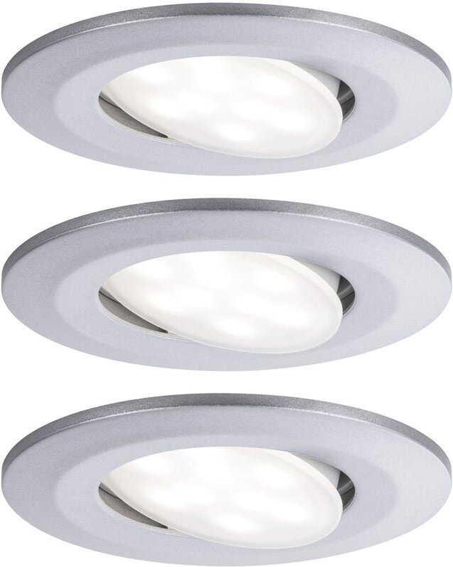Paulmann - led Einbauleuchte Calla chrom matt 3x 6,5W schwenkbar Spot Einbaustrahl
