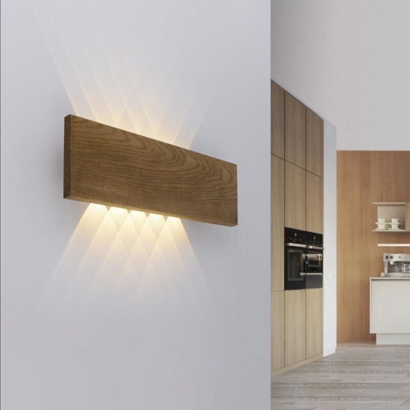 Paul Neuhaus Palma Integrierte Led Wandleuchte Holzdekor 10xLED 0,80W 3000K