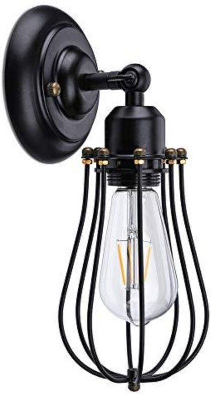 Wandlampe Vintage E27 Industrial Wandleuchte Retro Wandlampe Rustikal Deckenleuchte innen Metall Lampenschirm schwenkbar...