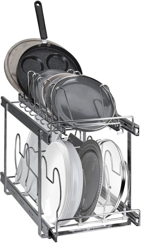 Vevor Pfannen- und Topfregal-Organizer Erweiterbarer Deckelhalter 2-stufig