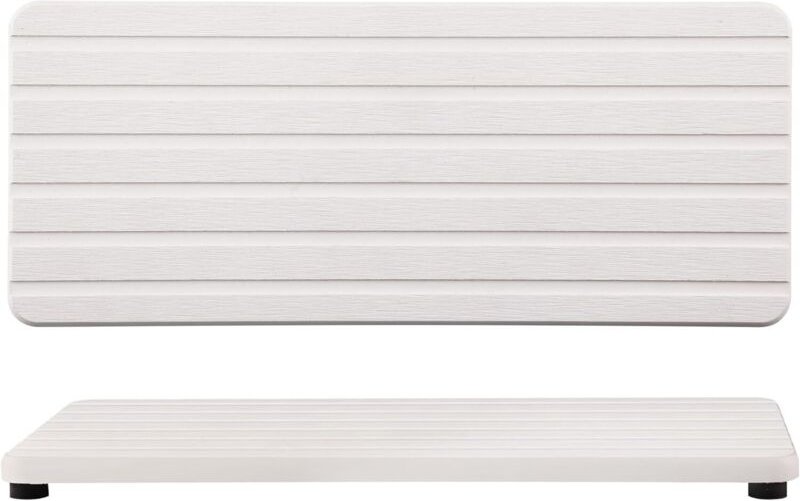 Set aus 2 saugfähigen Kieselgur-Untersetzern (24 x 10 cm), Kieselgur-Seifenschale, saugfähigen Steinen für Handseife, Pf...